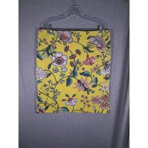 Loft Outlet Skirt‎ Womens 16 Yellow Floral